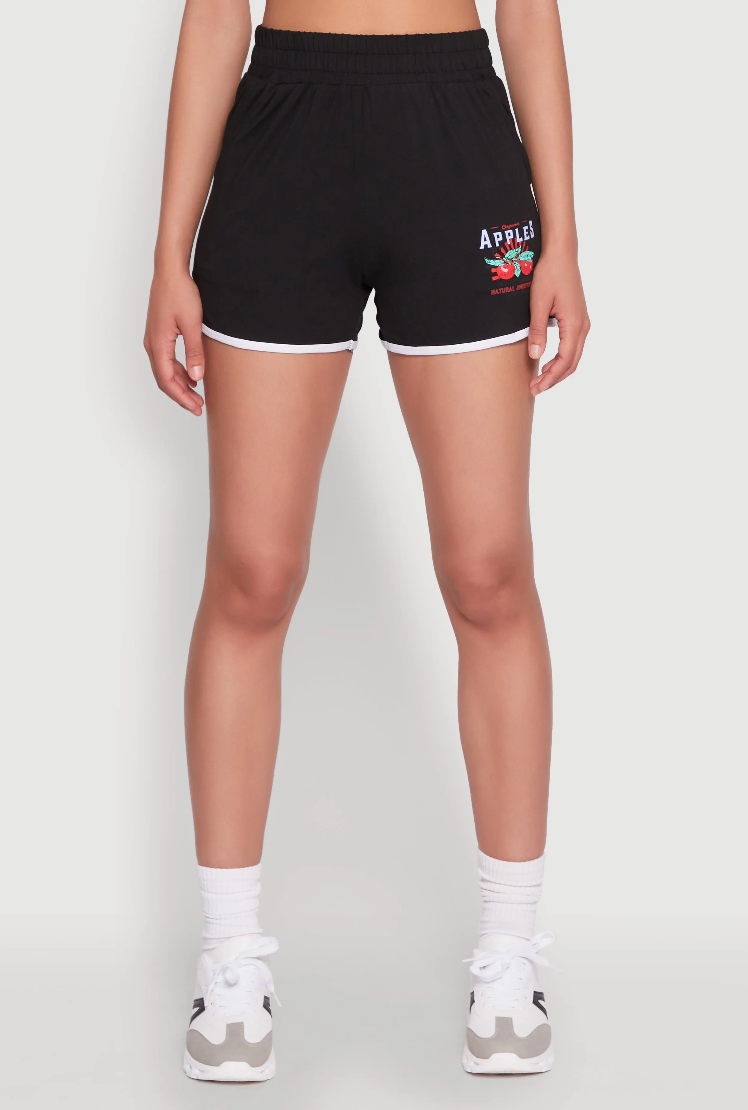 Organic Apples Graphic Contrast Trim Shorts sold by Rainbow product image thumbnail 3