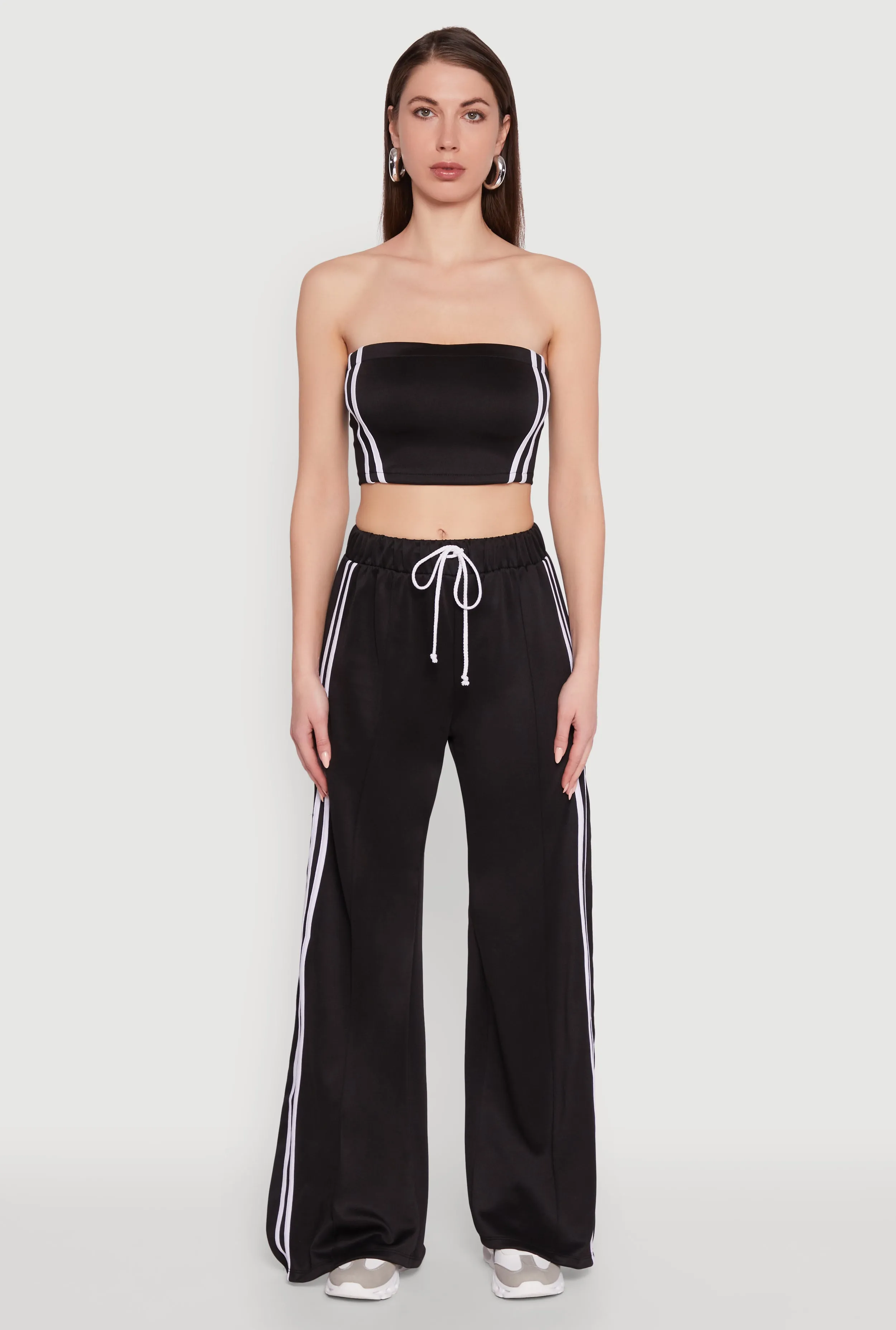 Stylish High Waisted Varsity Stripe Active Pants sold by Rainbow product image thumbnail 2