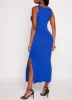 Square Neck Side Slit Maxi Tank Dress sold by Rainbow