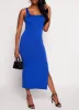 Square Neck Side Slit Maxi Tank Dress sold by Rainbow