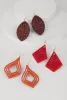 Assorted Wooden Geometric Laser Cut Drop Earring Set of 3 sold by Rainbow