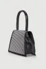 Stylish Metallic Studded Faux Leather Top Handle Crossbody Bag sold by Rainbow