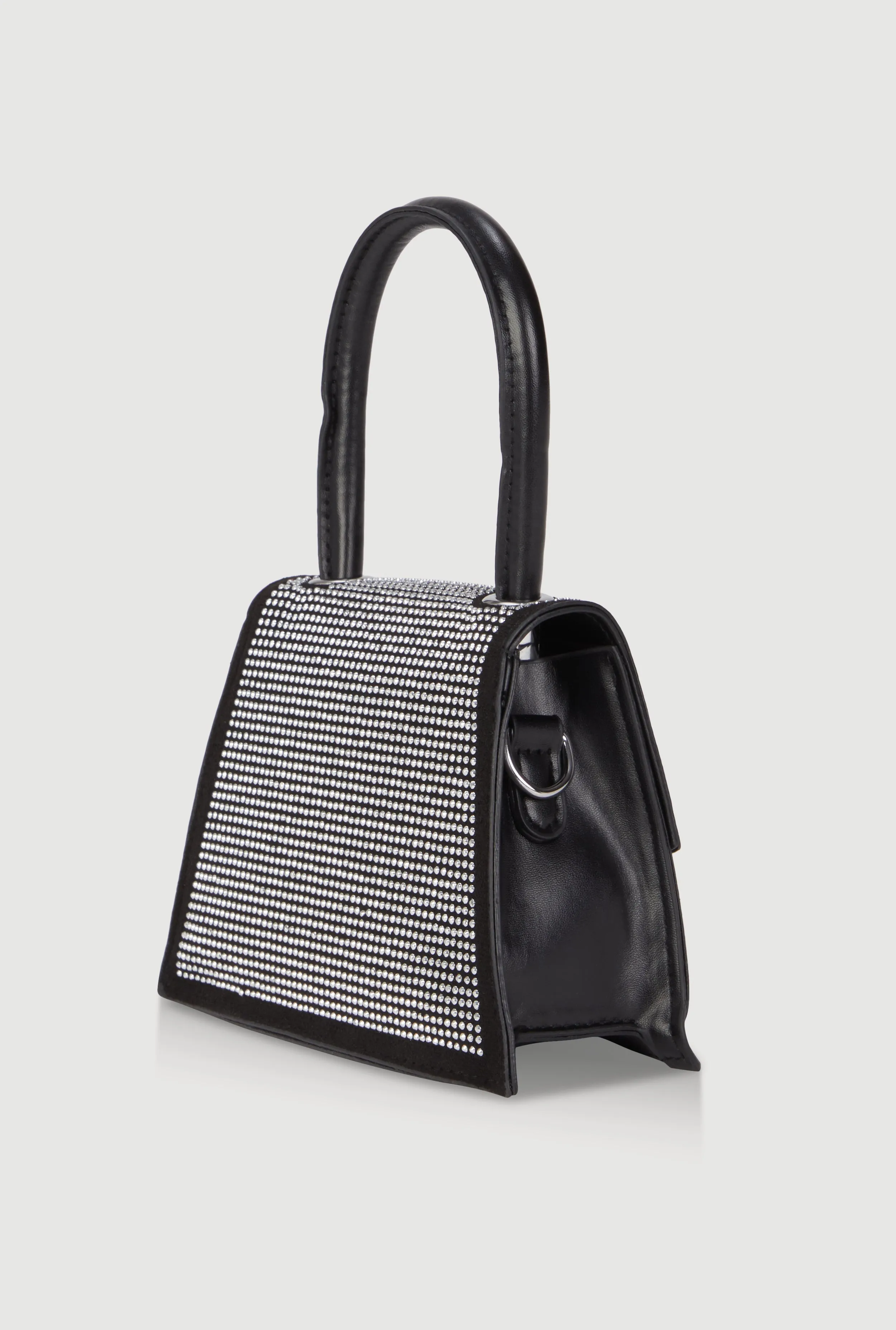 Stylish Metallic Studded Faux Leather Top Handle Crossbody Bag sold by Rainbow product image thumbnail 5