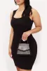 Stylish Metallic Studded Faux Leather Top Handle Crossbody Bag sold by Rainbow