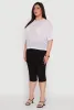 Plus Size Chic Sheer Mesh Blouse with Crew Neck and Short Sleeves sold by Rainbow