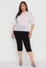 Plus Size Chic Sheer Mesh Blouse with Crew Neck and Short Sleeves sold by Rainbow