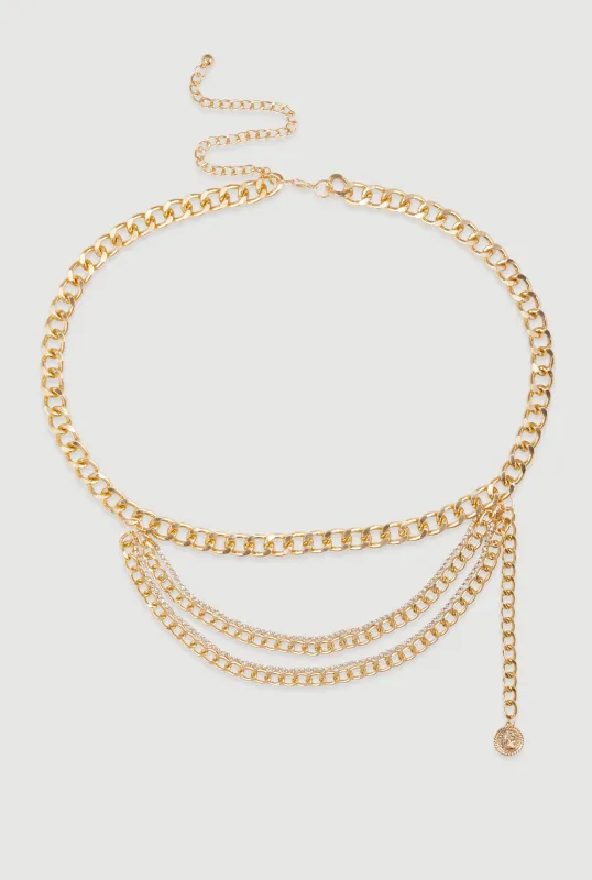 Plus Size Stylish Metallic Chain Belt sold by Rainbow