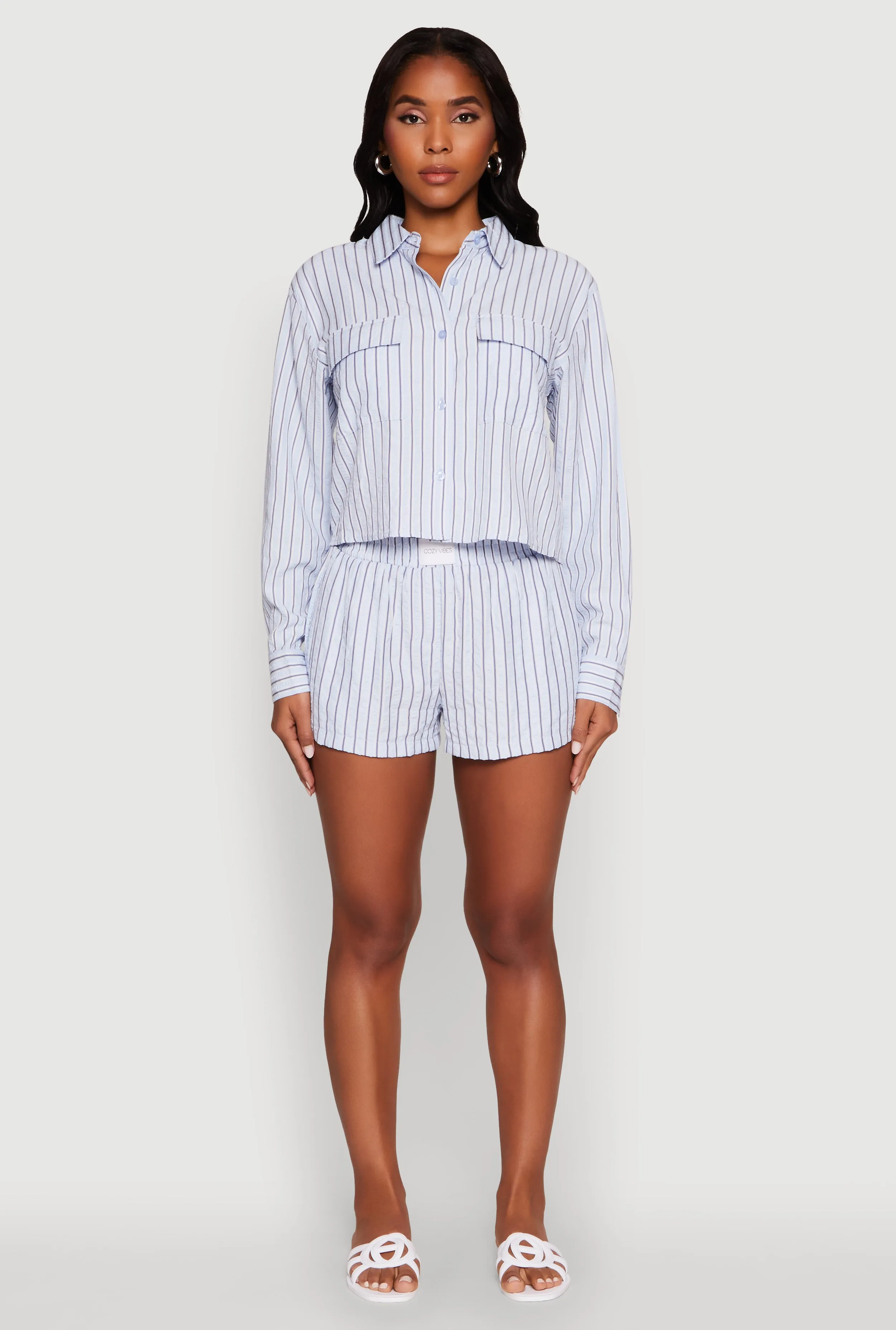 Iris Cozy Vibes Textured Knit Shorts with Pockets sold by Rainbow