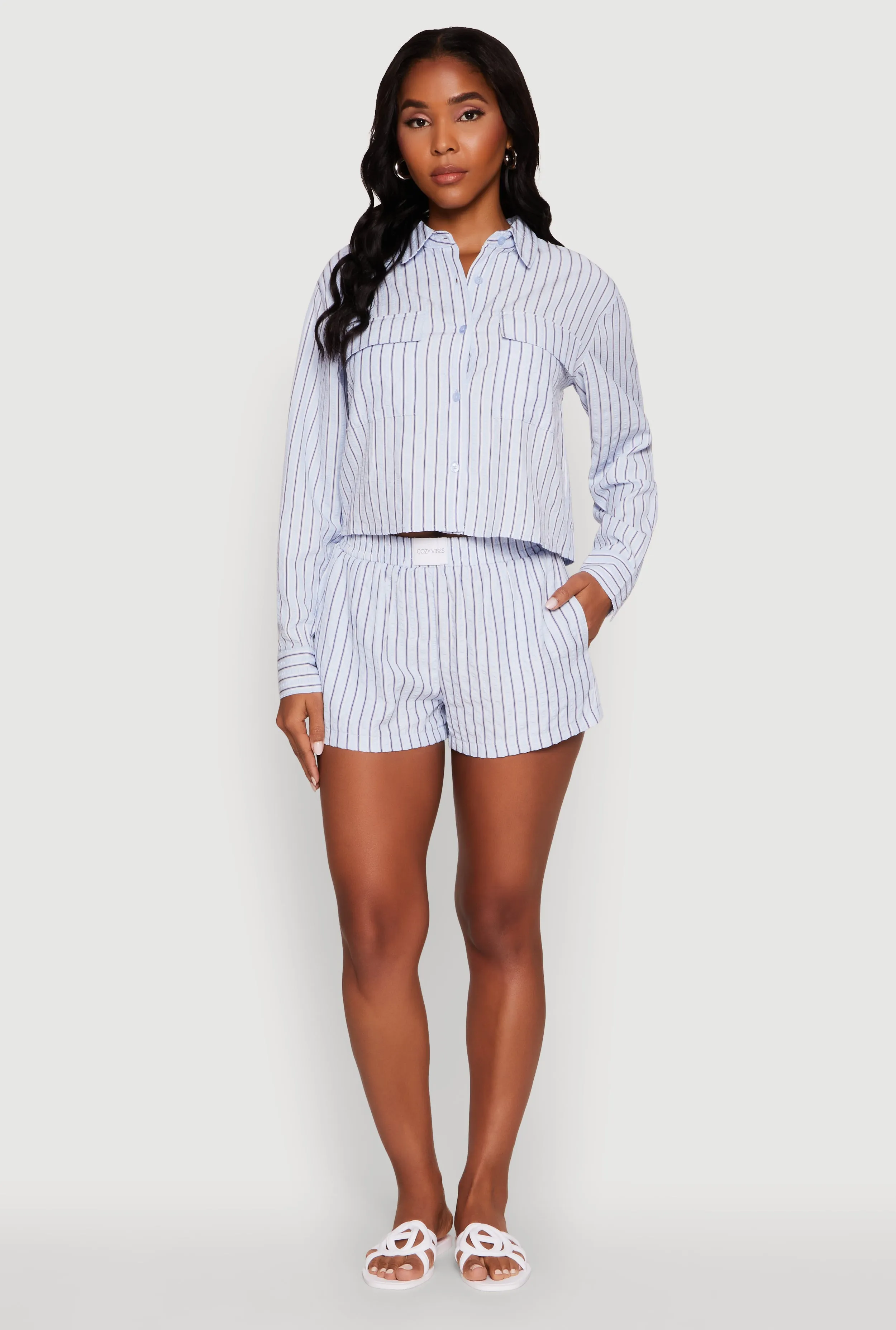 Iris Cozy Vibes Textured Knit Shorts with Pockets sold by Rainbow product image thumbnail 2