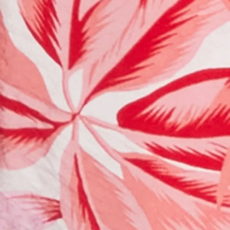 Crepe Knit Tropical Floral Tie Front Crop Top sold by Rainbow product image thumbnail 4