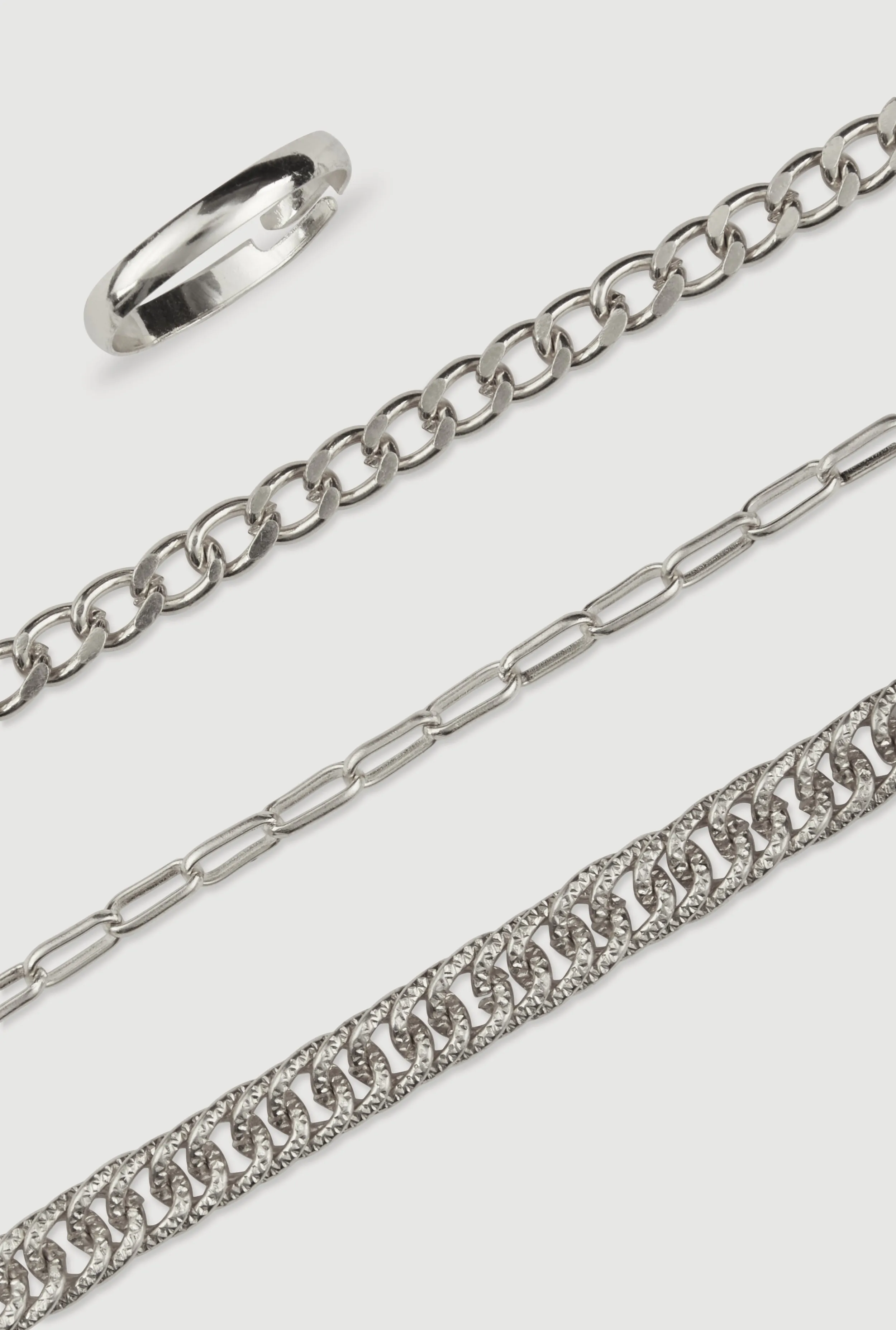 Assorted Metallic Chain Anklets with Toe Ring sold by Rainbow