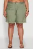 Plus Size Trendy Crochet Detail High Waisted Shorts sold by Rainbow