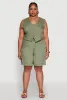 Plus Size Trendy Crochet Detail High Waisted Shorts sold by Rainbow