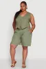 Plus Size Trendy Crochet Detail High Waisted Shorts sold by Rainbow
