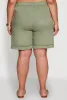 Plus Size Trendy Crochet Detail High Waisted Shorts sold by Rainbow