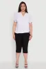 Plus Size Chic Crepe Knit Side Slit Blouse sold by Rainbow