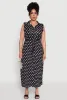 Plus Size Chic Sleeveless Shirt Dress with Tie Waist Belt sold by Rainbow