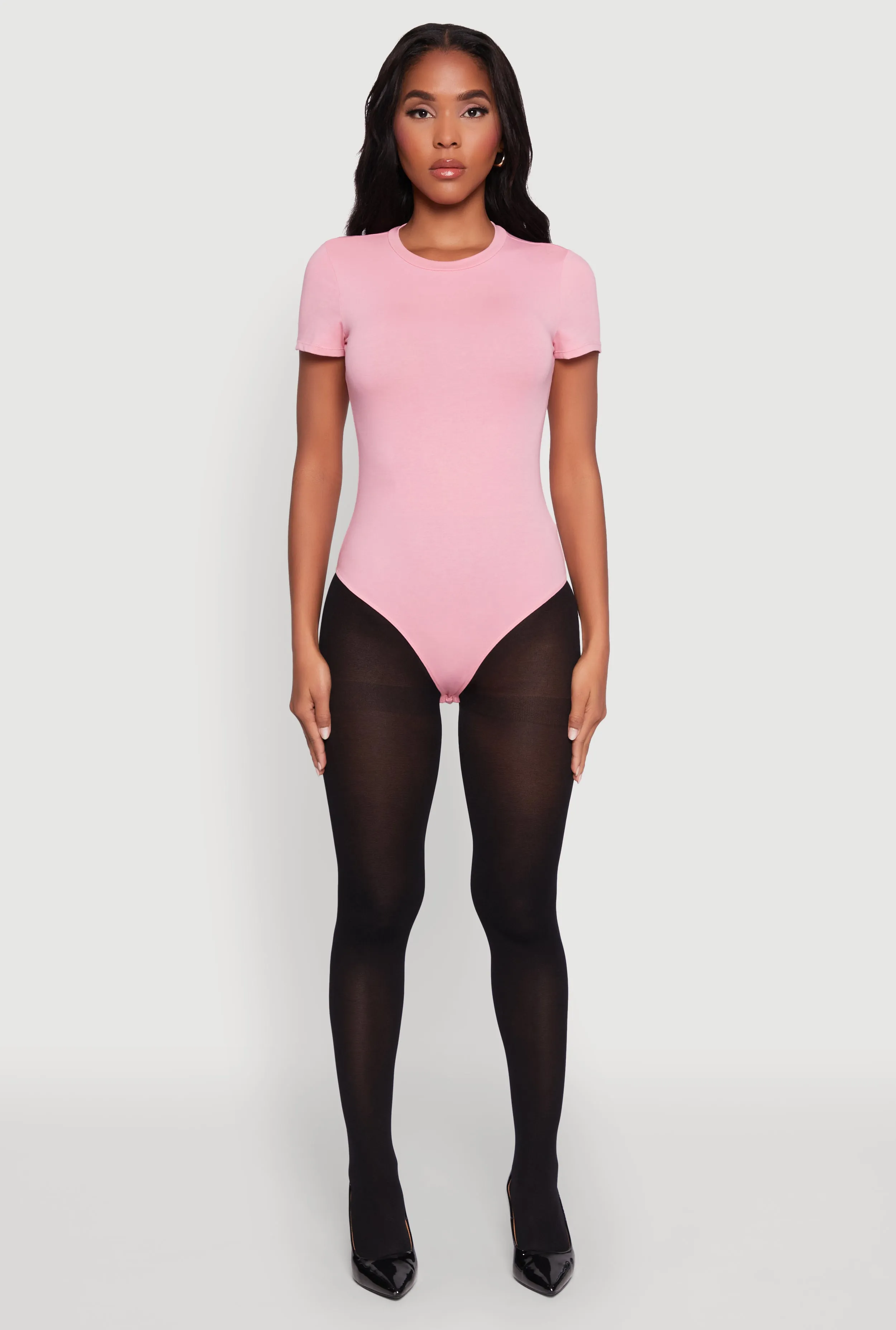 Crew Neck Short Sleeve Bodysuit sold by Rainbow product image thumbnail 3