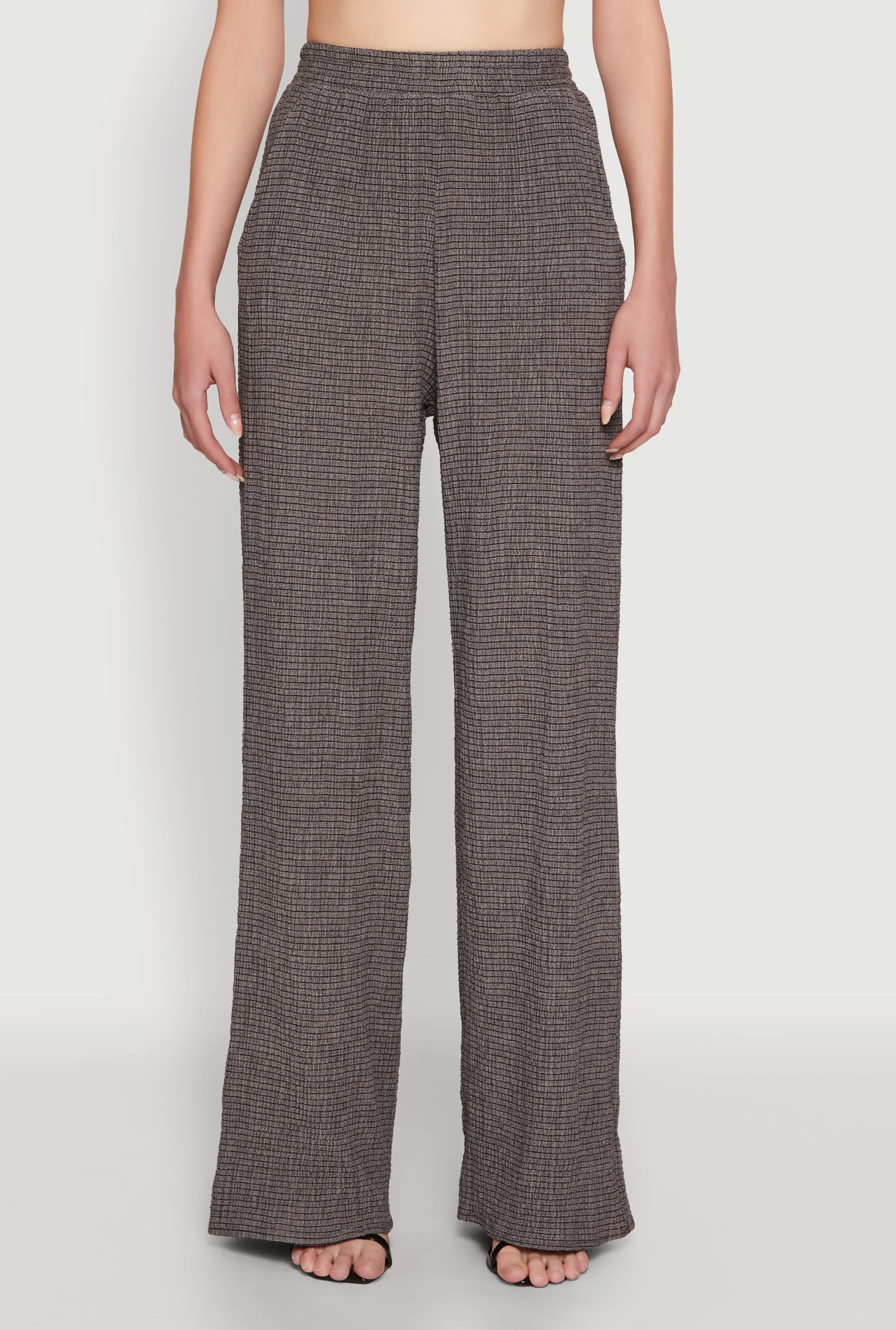 Stylish High Waisted Textured Knit Casual Pants sold by Rainbow product image thumbnail 3