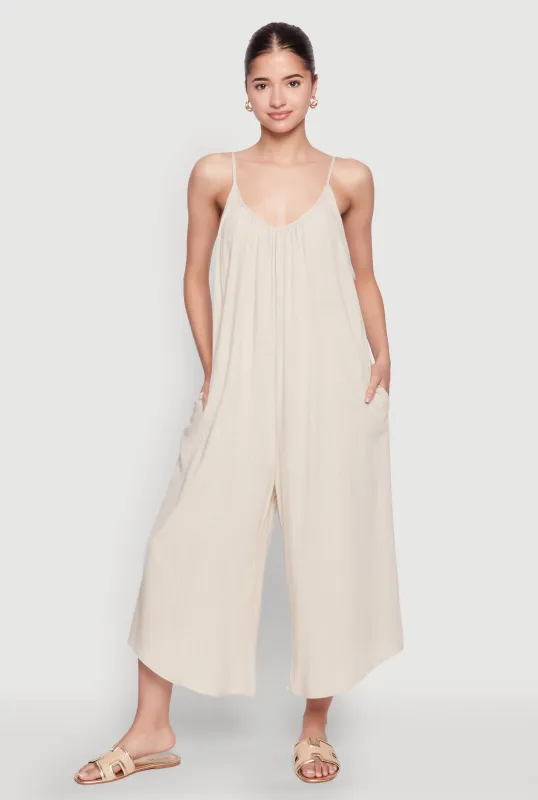 Cropped Wide Leg Jumpsuit sold by Rainbow