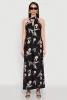 Chic Floral Print Sleeveless Halter Neck Jumpsuit sold by Rainbow