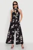 Chic Floral Print Sleeveless Halter Neck Jumpsuit sold by Rainbow