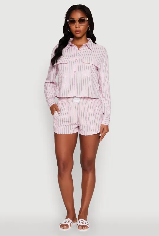 Iris Cozy Vibes Textured Knit Shorts with Pockets sold by Rainbow
