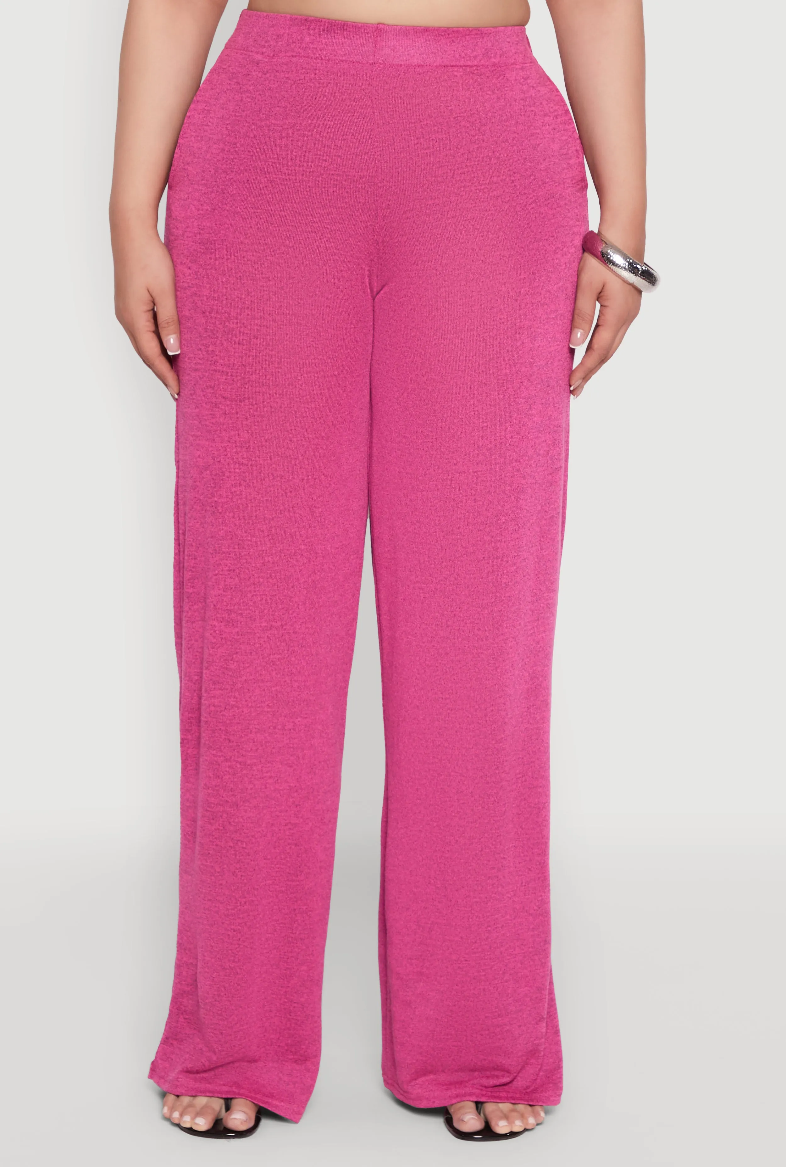 Plus Size Daisy High Waisted Wide Leg Palazzo Pants sold by Rainbow product image thumbnail 3