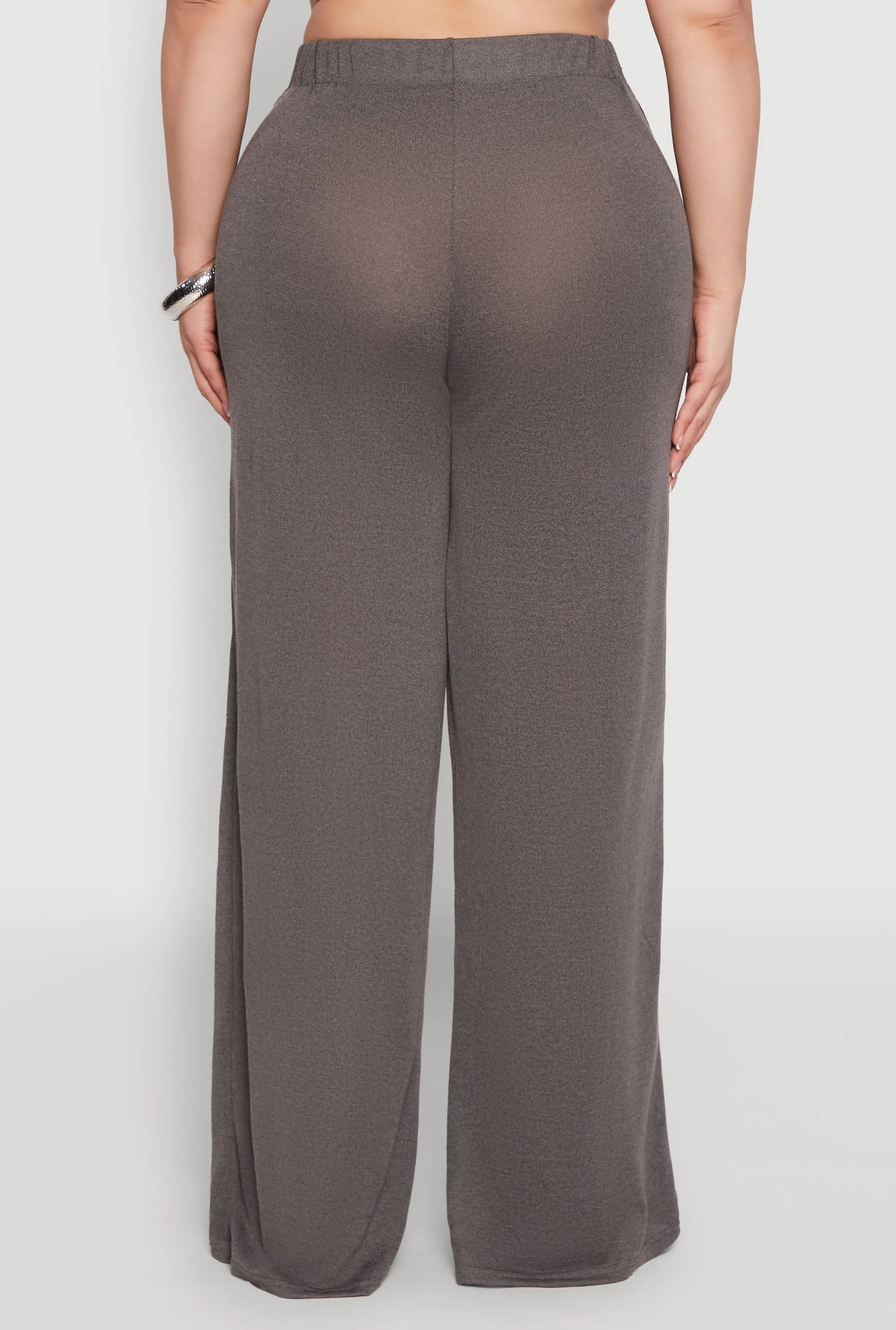 Plus Size Daisy High Waisted Wide Leg Palazzo Pants sold by Rainbow product image thumbnail 5