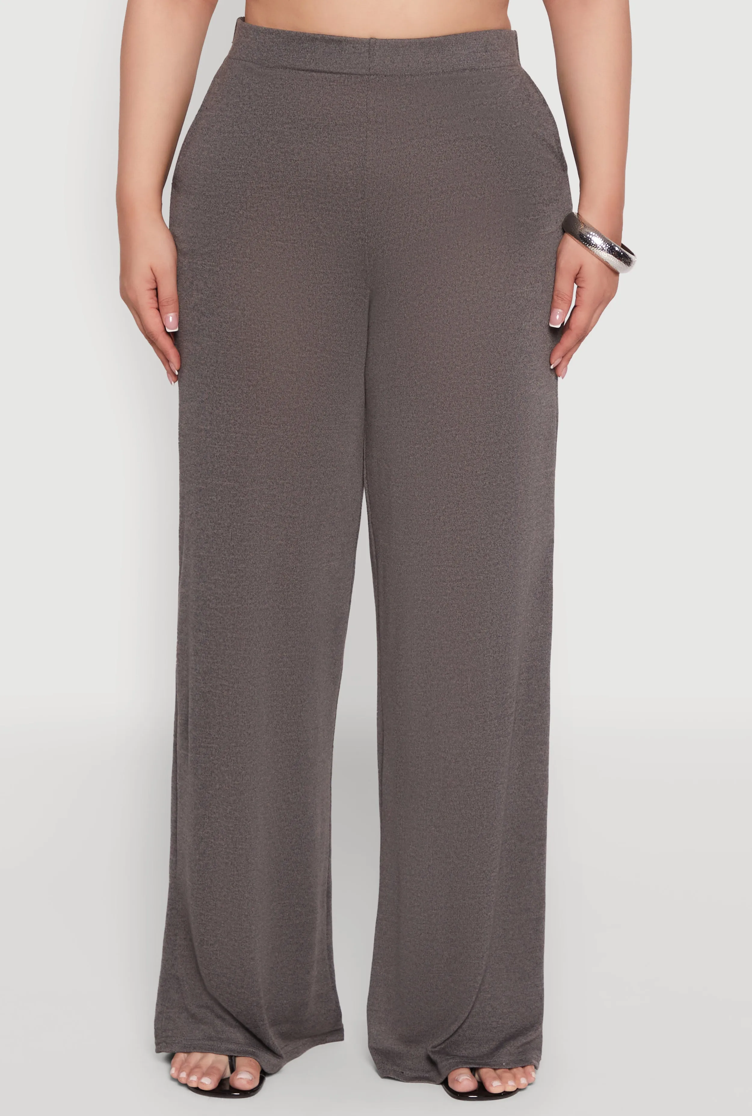 Plus Size Daisy High Waisted Wide Leg Palazzo Pants sold by Rainbow product image thumbnail 3