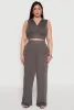 Plus Size Daisy High Waisted Wide Leg Palazzo Pants sold by Rainbow