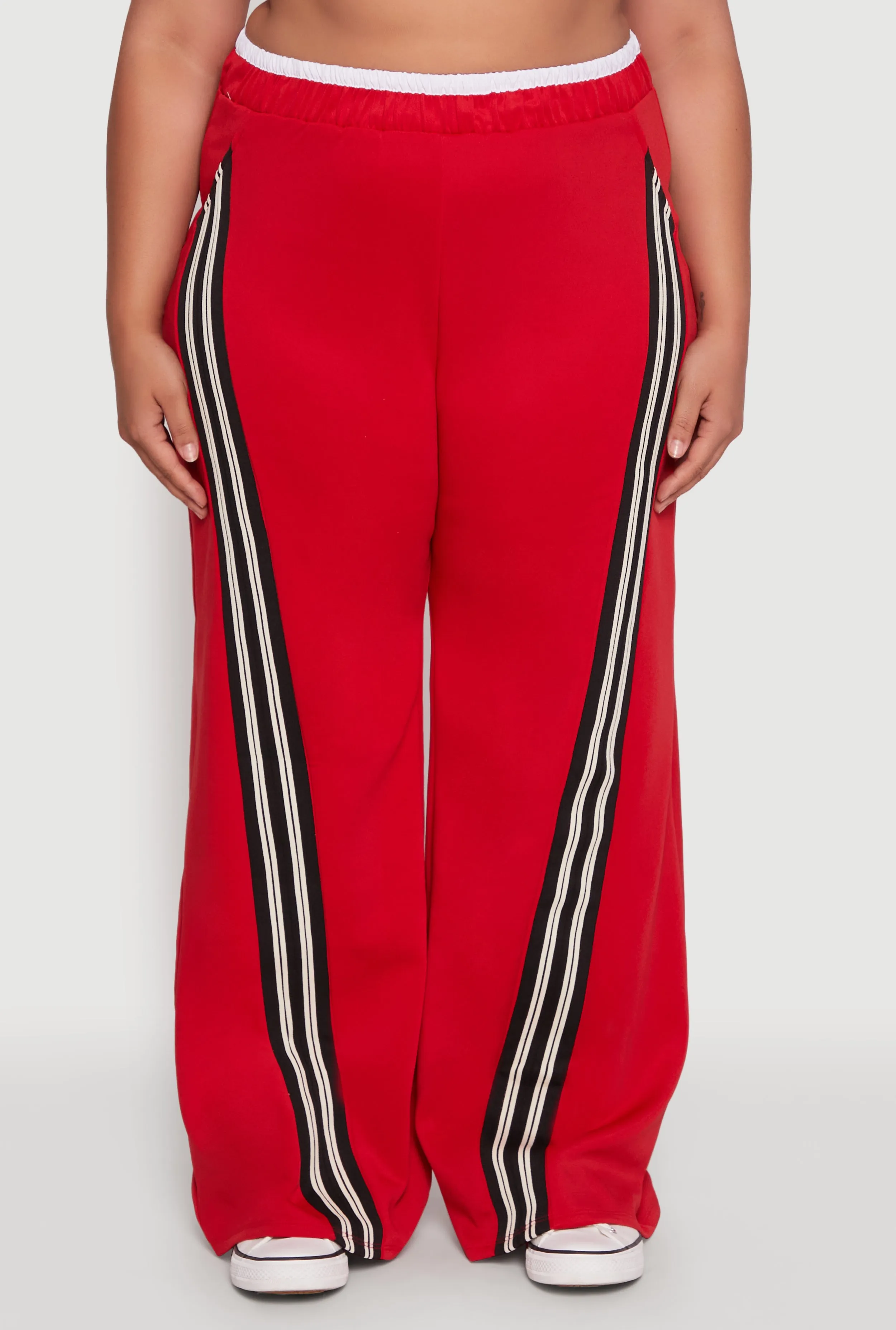 Plus Size Contrast Waistband Stripe Detail Pants sold by Rainbow product image thumbnail 5