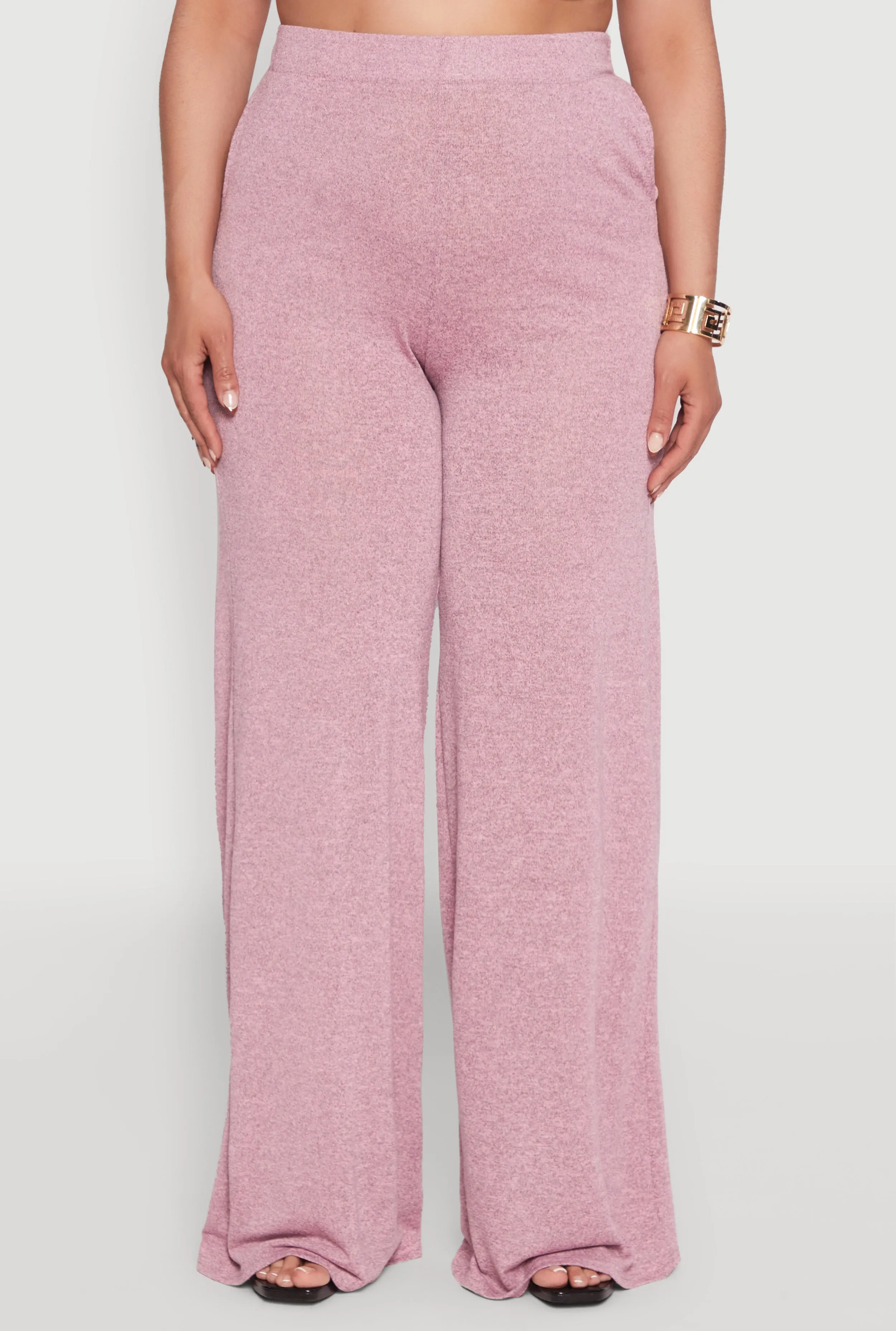 Plus Size Daisy High Waisted Wide Leg Palazzo Pants sold by Rainbow product image thumbnail 3