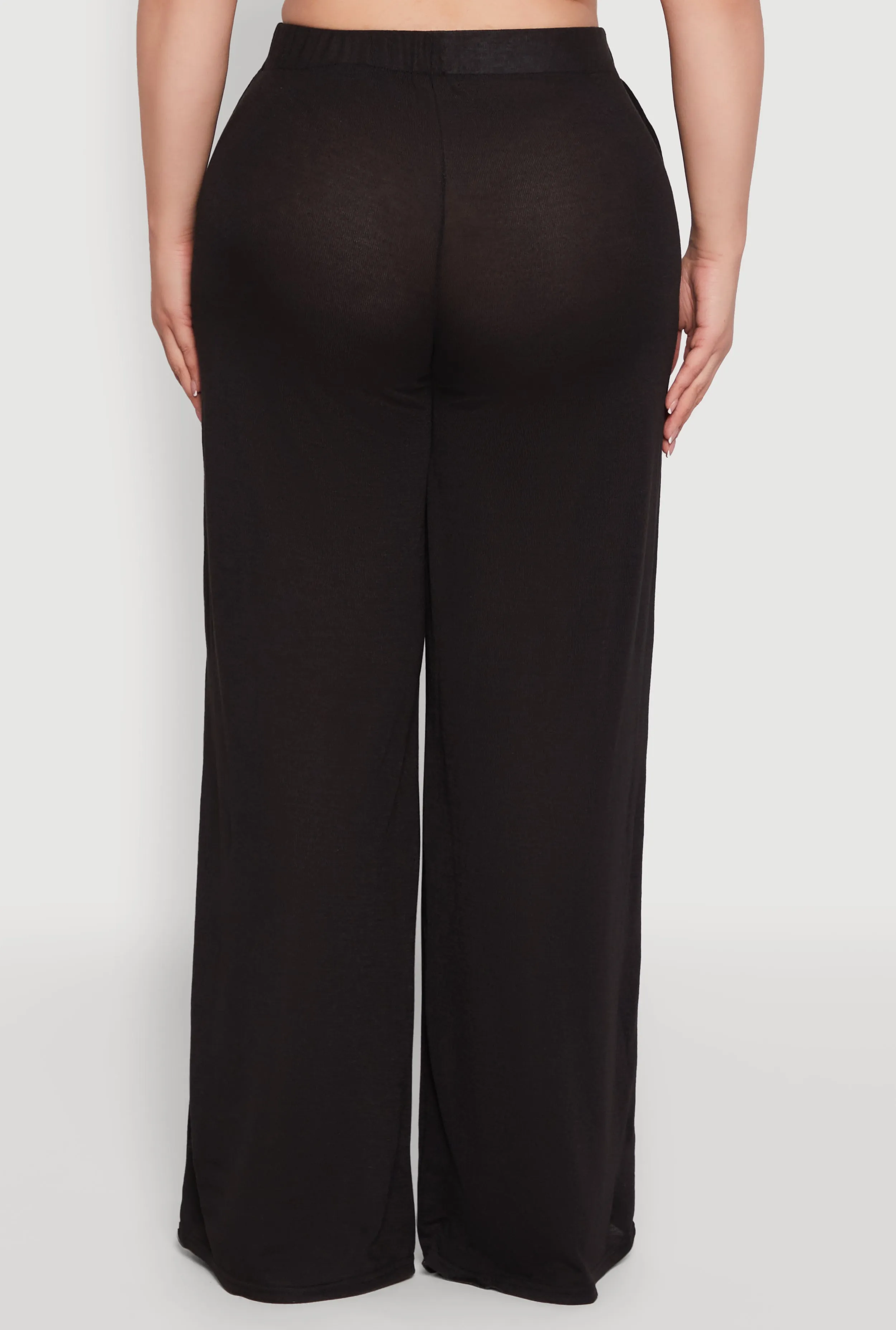 Plus Size Daisy High Waisted Wide Leg Palazzo Pants sold by Rainbow product image thumbnail 5