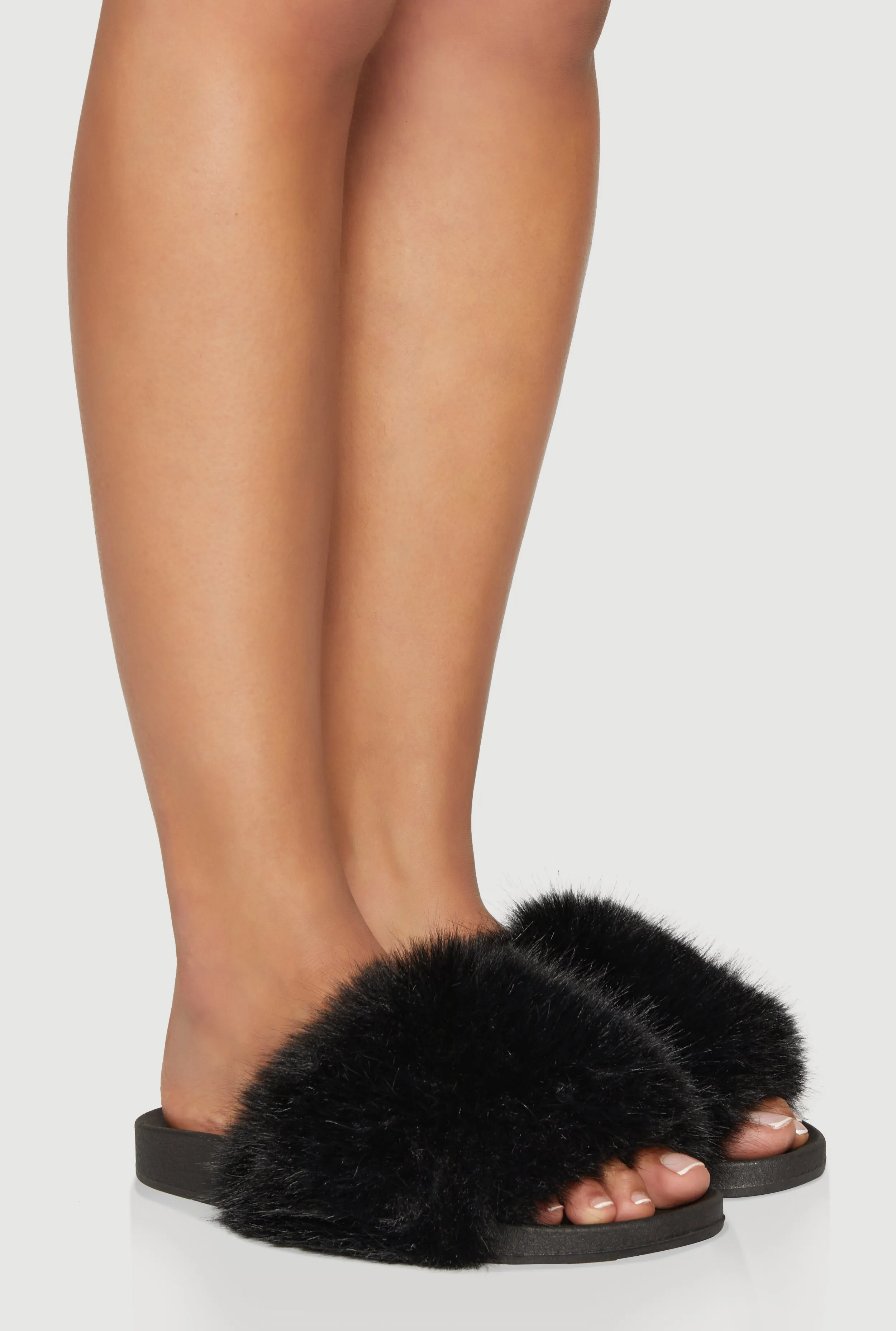 Faux Fur Band Slide Sandals sold by Rainbow product image thumbnail 2