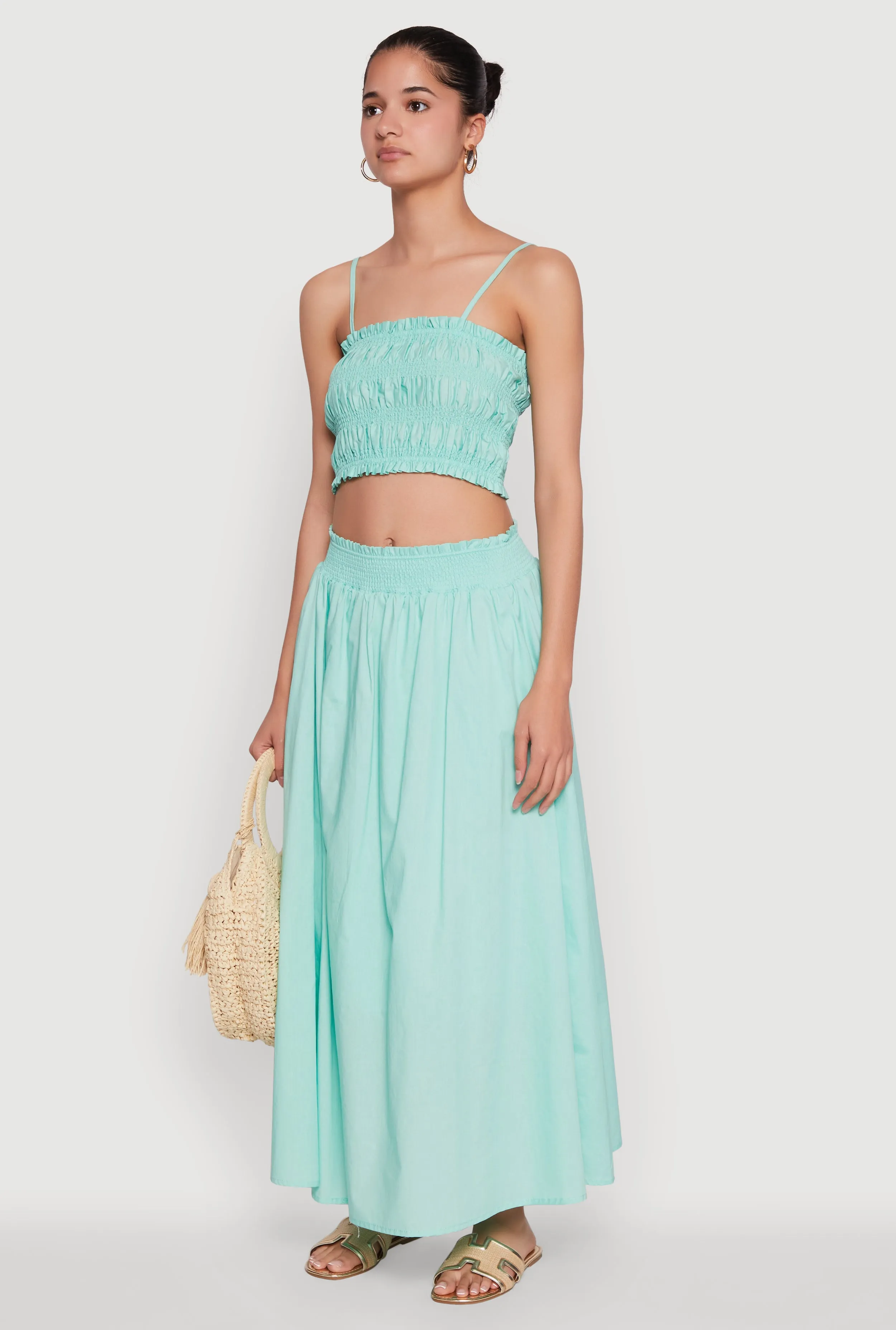 Chic Sleeveless Cami with Square Neck and Cropped Hem sold by Rainbow product image thumbnail 5