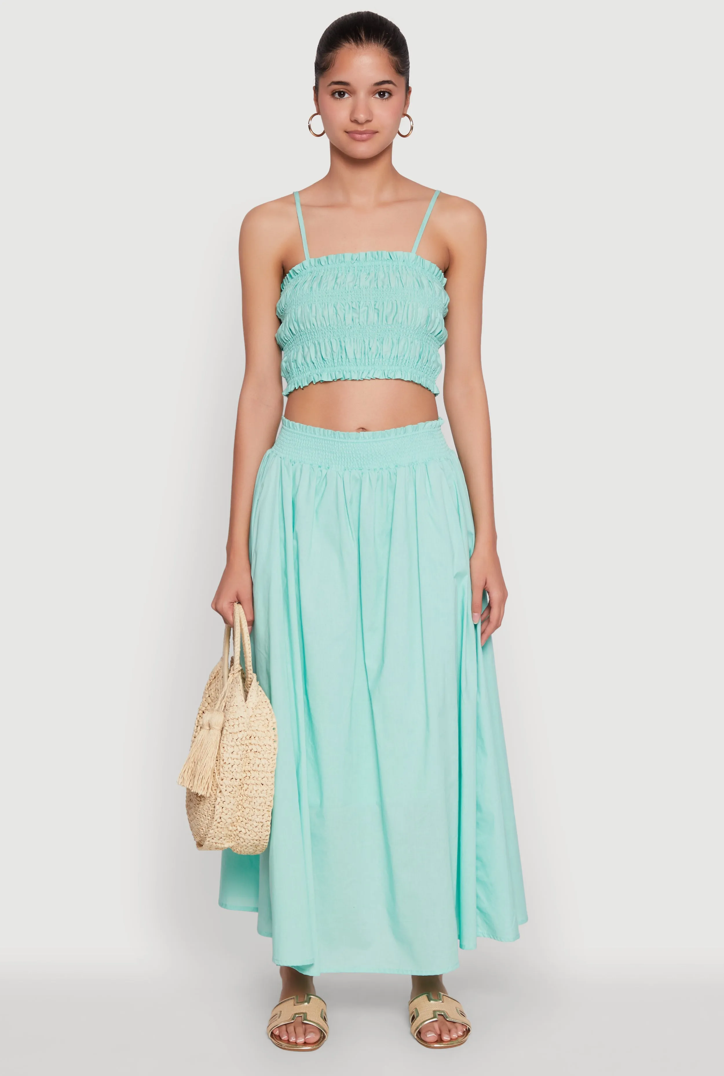 Chic Sleeveless Cami with Square Neck and Cropped Hem sold by Rainbow product image thumbnail 2