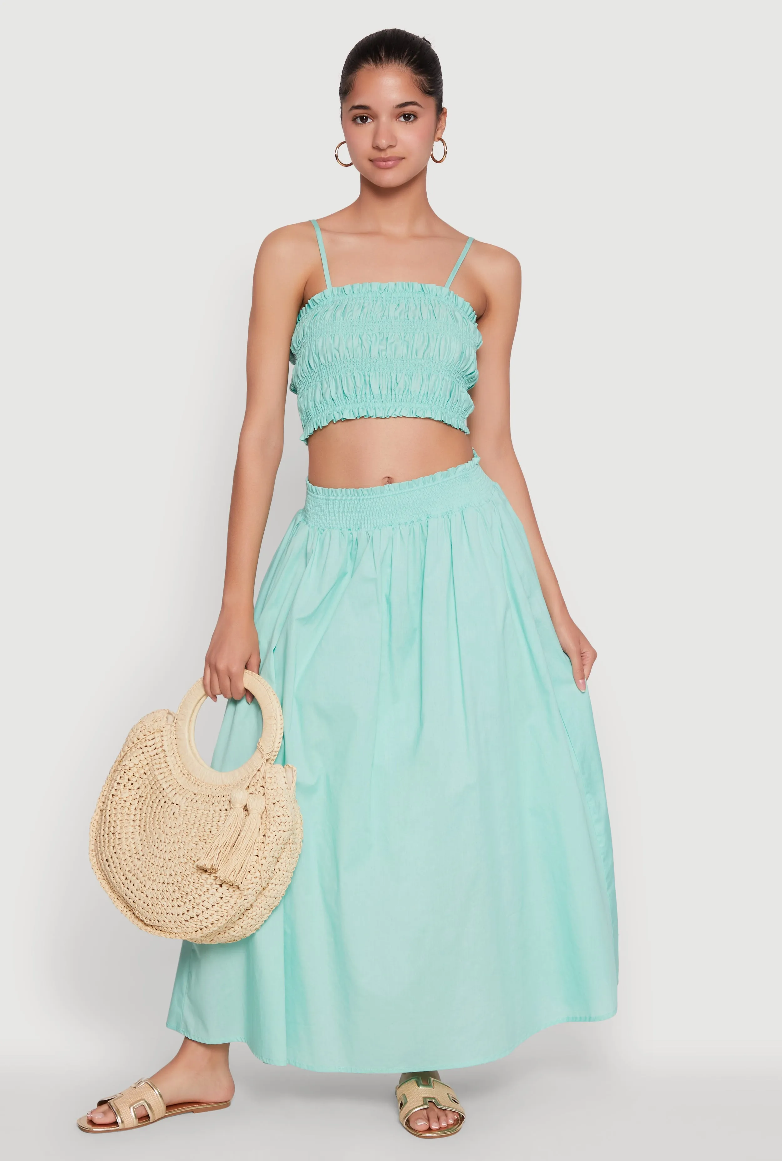 Chic Sleeveless Cami with Square Neck and Cropped Hem sold by Rainbow product image thumbnail 3