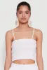 Chic Sleeveless Cami with Square Neck and Cropped Hem sold by Rainbow