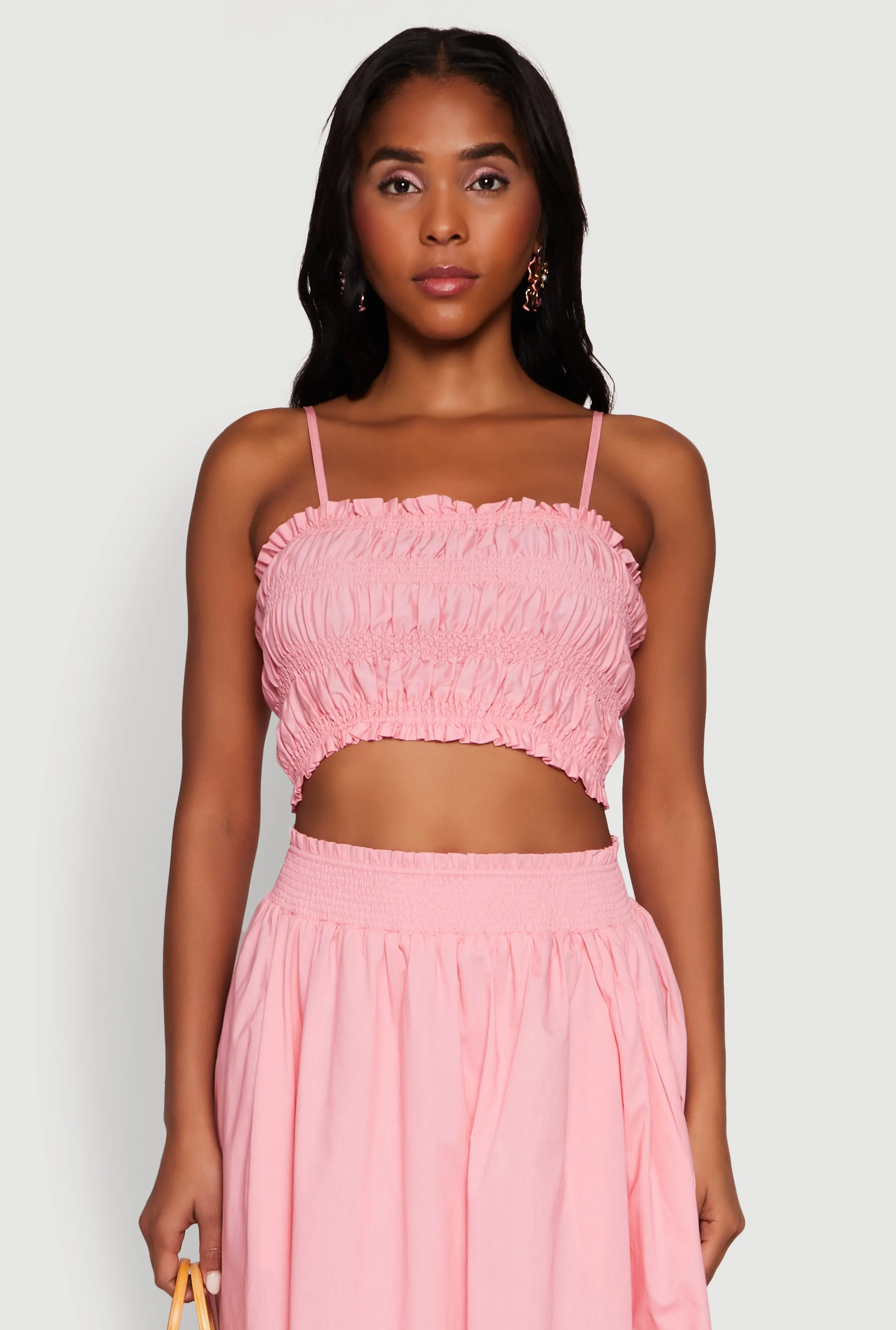 Chic Sleeveless Cami with Square Neck and Cropped Hem sold by Rainbow