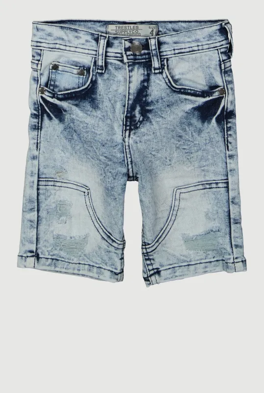 Little Boys Distressed Shorts sold by Rainbow