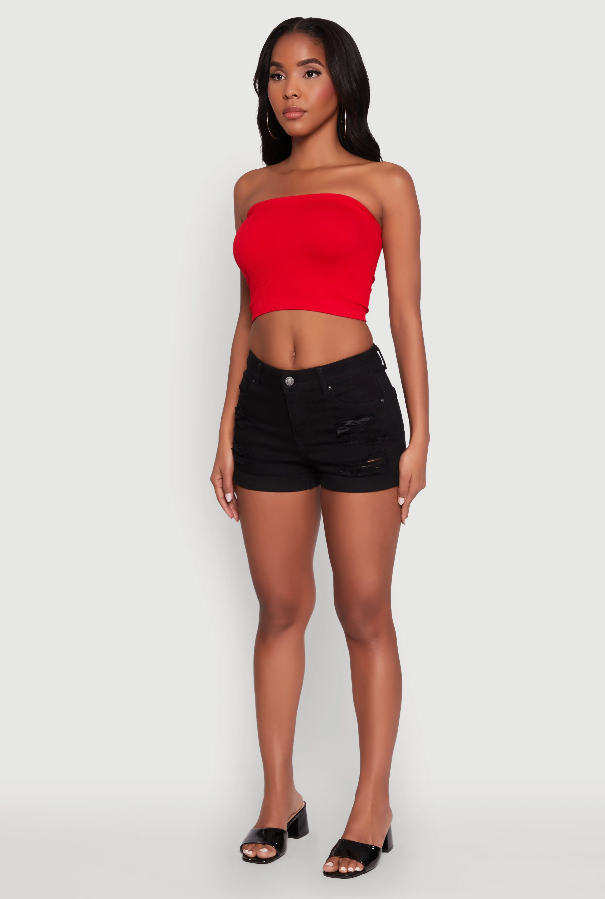 Ribbed Knit Seamless Tube Top sold by Rainbow product image thumbnail 5