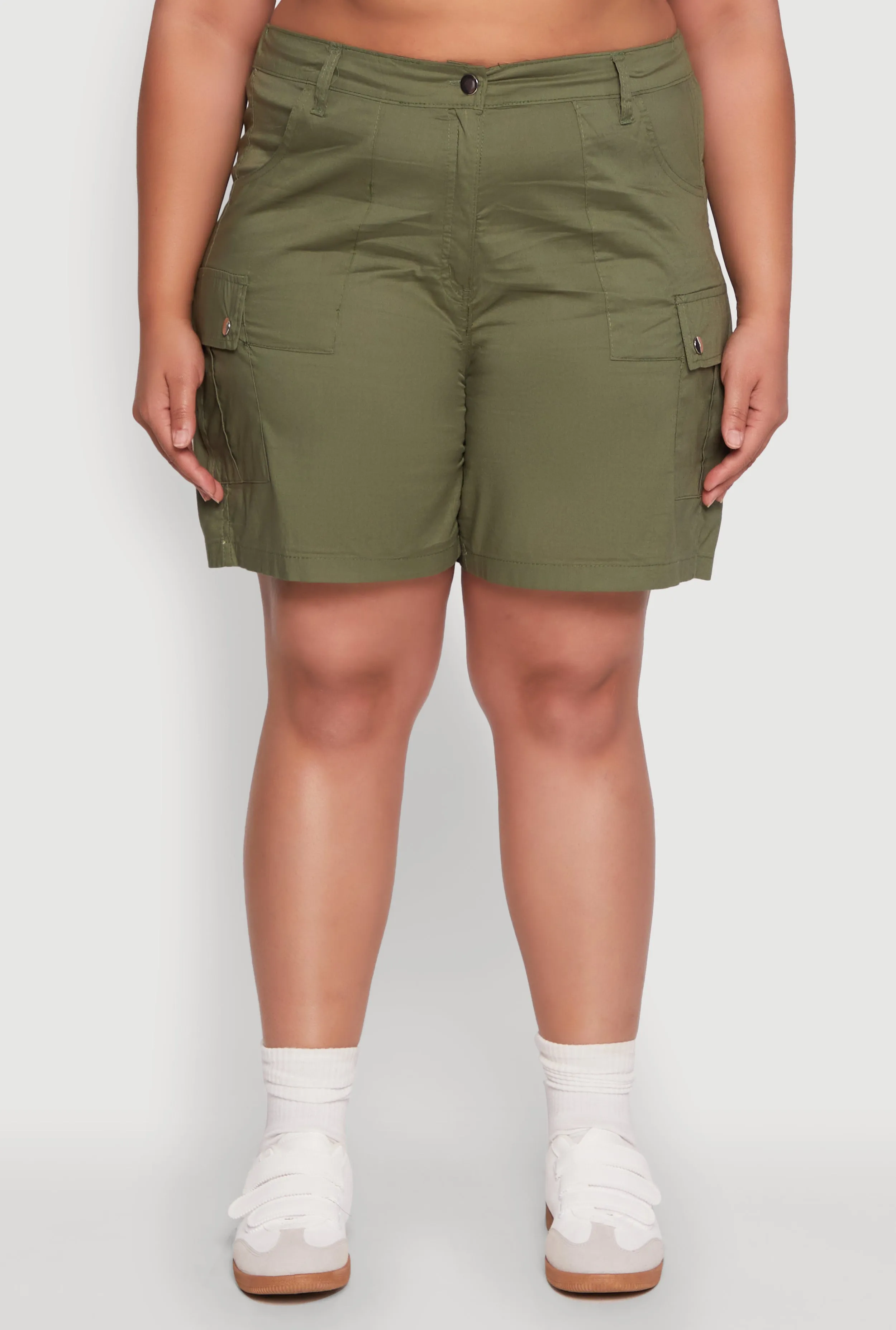 Plus Size Stylish High Waisted Cargo Shorts sold by Rainbow product image thumbnail 3