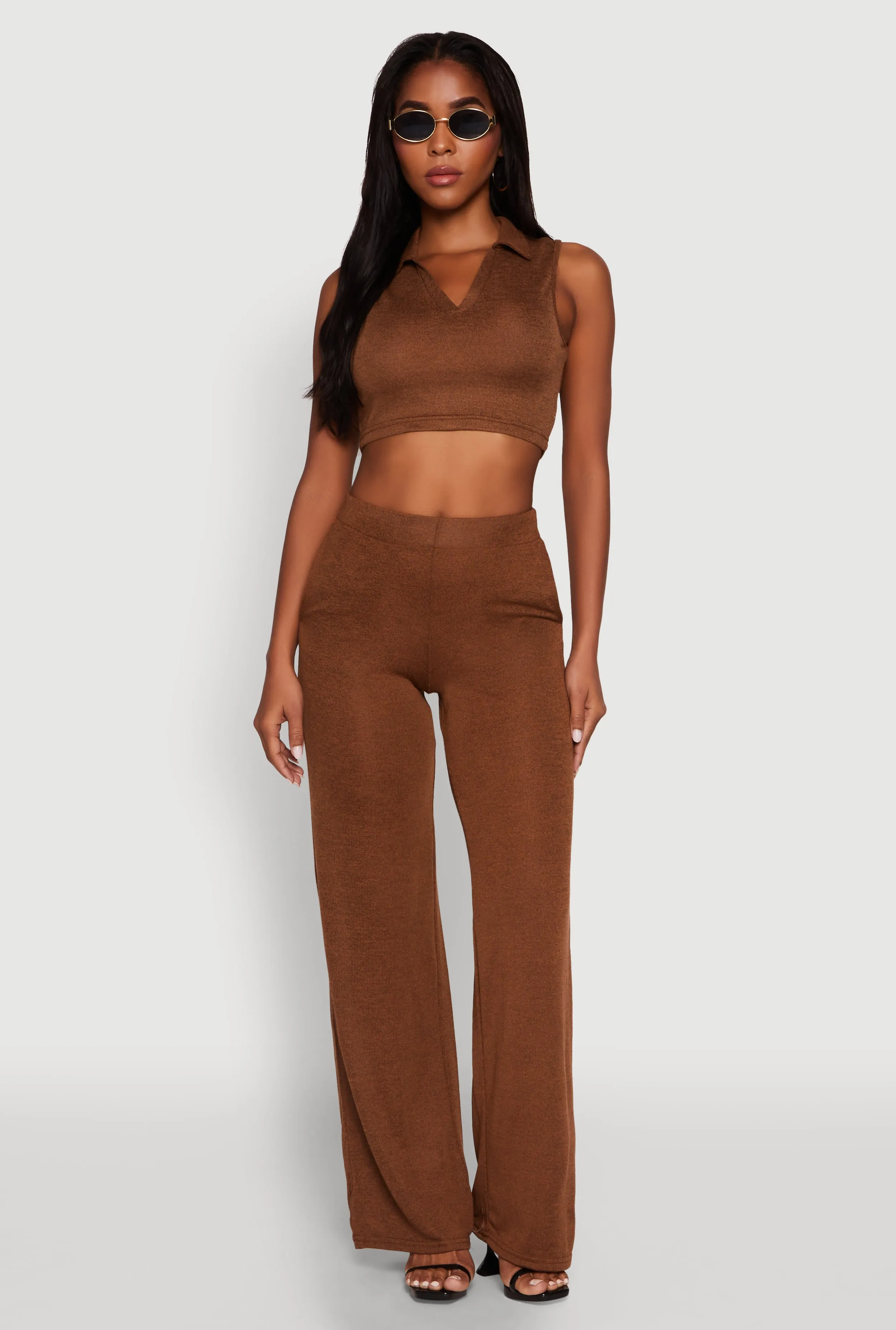 Daisy Sleeveless Collared Crop Top sold by Rainbow product image thumbnail 3