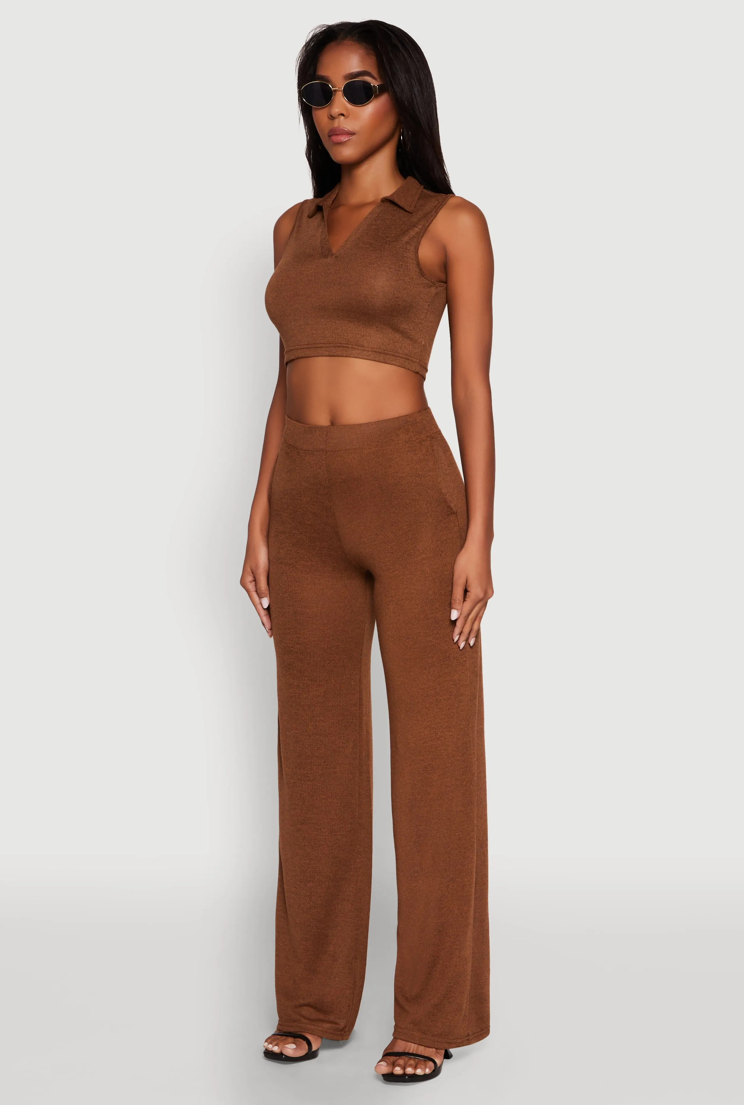 Daisy Sleeveless Collared Crop Top sold by Rainbow product image thumbnail 5