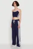 Stylish Contrast Trim Cropped Cami with Varsity Stripes sold by Rainbow
