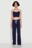 Stylish Contrast Trim Cropped Cami with Varsity Stripes sold by Rainbow
