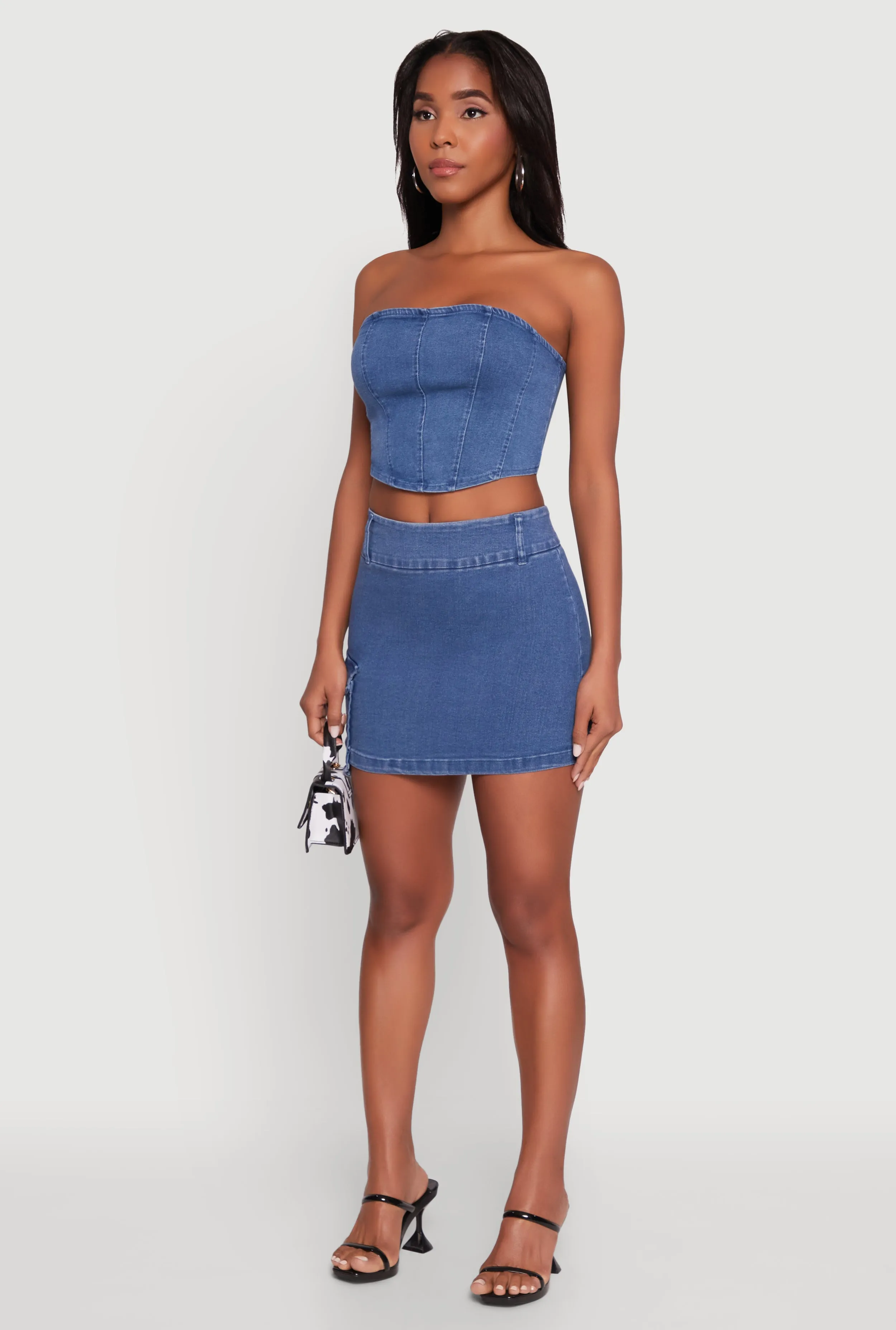 Trendy Corset Tube Top with Cropped Hem sold by Rainbow product image thumbnail 5