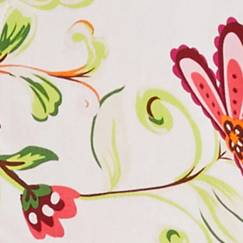 Plus Size Floral Print High Waisted Shorts with Drawstring Waist sold by Rainbow product image thumbnail 4