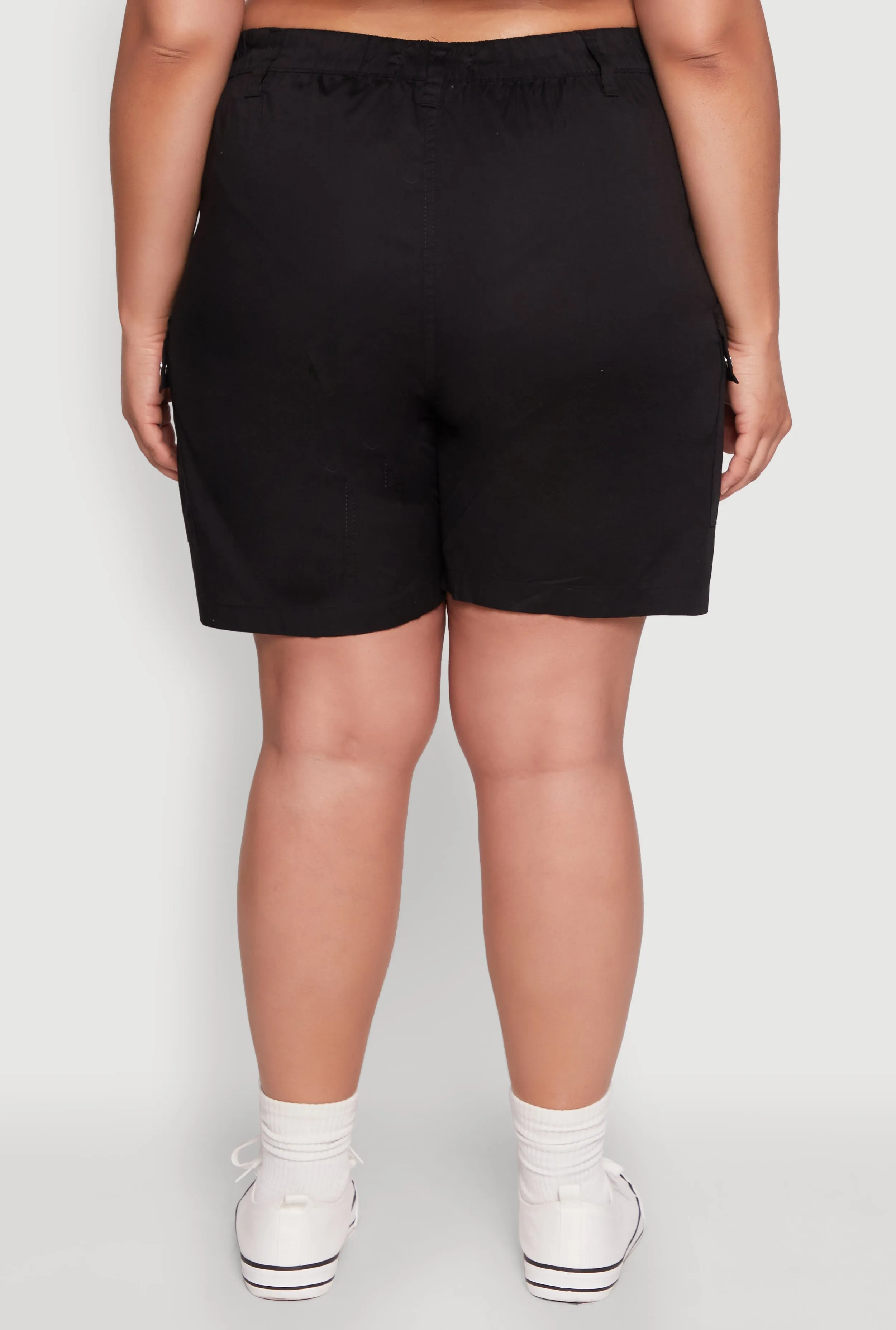 Plus Size Stylish High Waisted Cargo Shorts sold by Rainbow product image thumbnail 5